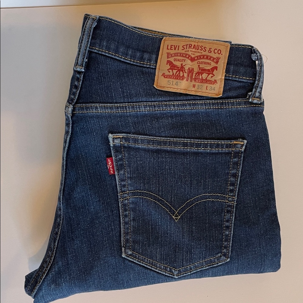 Levi's 514 32x34 Blue Denim Jeans